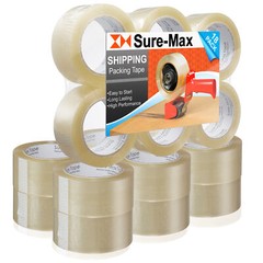 18 Rolls Carton Sealing Clear Packing Tape Box Shipping- 1.8 mil 2″ x 110 Yards