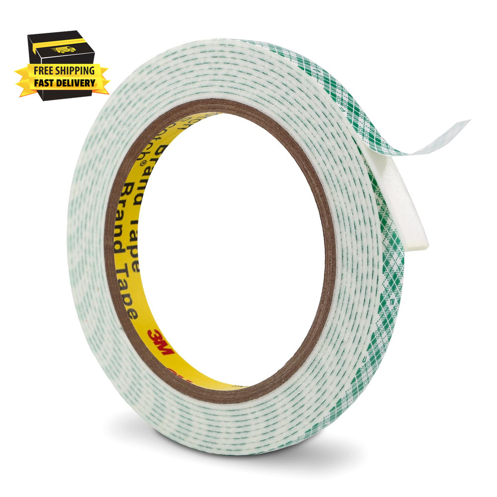3M Double Sided Foam Tape 0.39″ X 10Ft Peel and Stick Mounting Tape, White | Dou