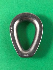 2 Pieces Stainless Steel 316 1/4″ (6mm) Wire Rope Thimble Casting with Closed…