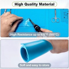 Anti-Static Heat Insulation Silicone Soldering Repair Mat Phone PC Work Desk Pad