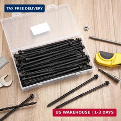 50 PCS(2.95lb), #14 x 6 Wood Structural Screws, Heavy Duty Hex Head Timber/Log/L
