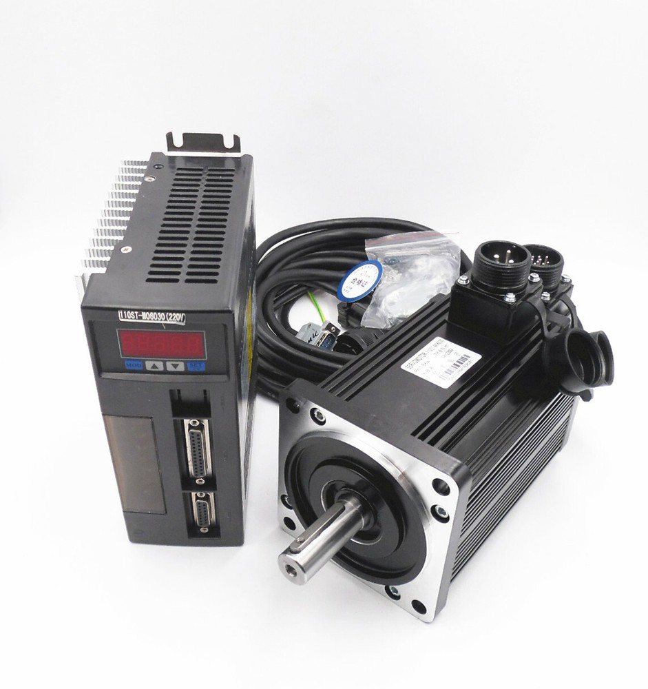 AC Servo Motor 600W 2NM Servo Motor+Servo Driver 220V +Encoder&Power Cable CNC
