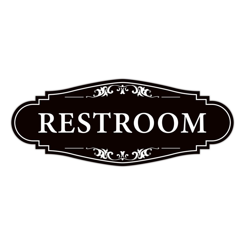 Restroom Sign for Business and Home，Self-adhesive Unisex 9IN,