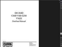 CLARK C500 Y350 FORKLIFT OPERATORS SERVICE REPAIR SHOP MANUAL PDF ON USB