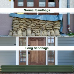 4 Pcs 7′ × 6″ Long Sand Bags for Flooding – Thickened Canvas Flood Protection