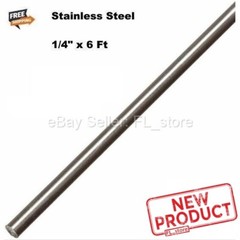 1/4 In x 6 Feet Stainless Steel Solid Round Stock Length 303 Unpolished Rod 72″