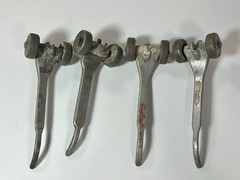 Vtg Lot 4 Marshalltown Skate Wheel Joint Raker Tool Bricklayer Masonry