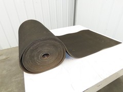 24″W x 40′ Rough Grip Top Rubber Conveyor Belt 2-Ply Black 1/4″Thick 40′ Length