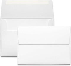 A7 White Self-Seal Envelopes 5.25″ X 7.25″ 28Lb Bond(105Gsm) 50 Pack | Peel & Se