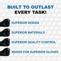 PermaSafe HD Orange Disposable Nitrile Gloves Black Large (1 Box of 100)