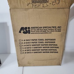 ASI 10-0472 Partition Mounted Dual Access Sanitary Napkin Disposal Stainless