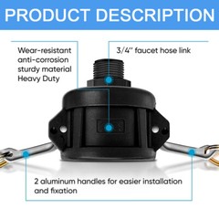 275 330 Gallon IBC Tote Water Tank Drain Adapter 2″Cam Lock for Garden Hose 3/4″