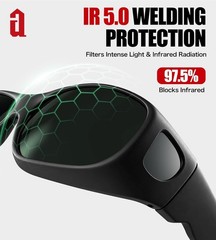 IR 5.0 Welding Glasses, Wrap-around Welding Goggles, Anti-scratch Welding Len…
