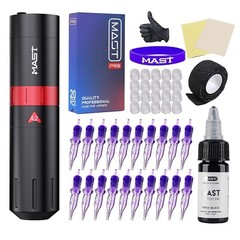 Mast Flip2 Tattoo Kit Tattoo Pen Machine Gun Kit Wireless Rotary Tattoo Kit
