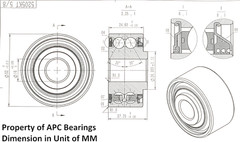 Premium HD DOUBLE ROW Bearing 5/8″ Bore 5205NTTDR-625 205NTTDR-625 5205KT-5/8
