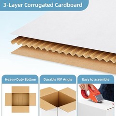 10 Pack 6x6x6 Inch Small Shipping Boxes White Corrugated Cardboard Boxes Mail…