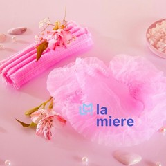 LA MIERE 100PCS Pink Disposable Non-Woven Hairnets, Bouffant Caps,