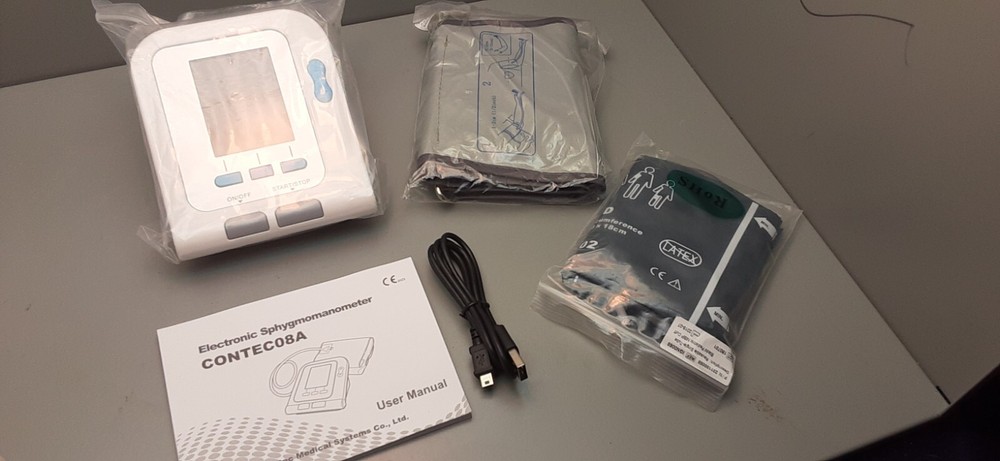 CONTEC Household automatic LCD screen electronic sphygmomanometer 2 Cuffs USA