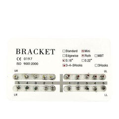 US Dental Orthodontic MIM Metal Brackets Mini Roth MBT 018 022 Slot 3 4 5 Hooks