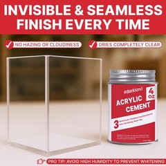 Acrylic Bonding Cement with Applicator Bottle 4 oz, 4 fluid ounces, Clear