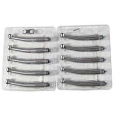 10 x US Ship Denshine 4 Hole Dental LED High Speed Handpiece E-generator Turbine