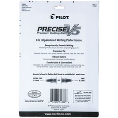 Pilot Precise V5 31888 0.5mm Extra Fine Rolling Ball Pens, 12-Color Set