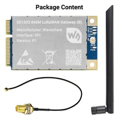 Waveshare SX130x 868M/915M LoRaWAN Gateway Module/HAT for Raspberry Pi