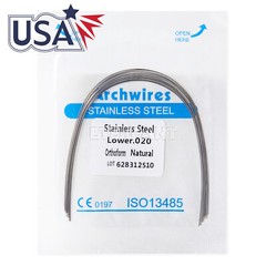 Dental Ortho Stainless Steel/NIti Super Elastic Arch Wires Round Ovoid Natural