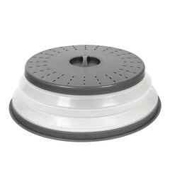 Tovolo Gray/White Plastic Microwave Collapsible Food Cover