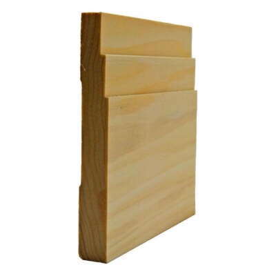 EWBB29 Contemporary Stepped 5-1/4 Tall Baseboard Molding 11/16 x 5-1/4
