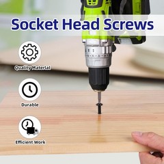 Etauwe 50-Piece M5-0.8 x 20mm Flange Button Head Screws – Black 304 Stainless…