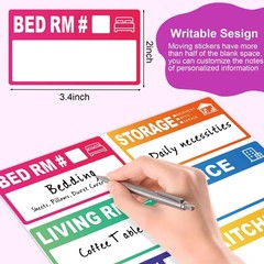440 Count 3.5″ x 2″ Large Home Moving Packing 3.5 x 2 inches, Multicolor
