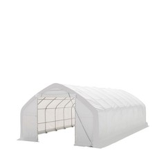 Straight Wall Shelter 20x40ft, 12ft Peak, 10x10ft Drive-Through