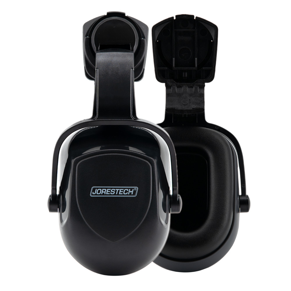 CLIP-ON EAR MUFF PROTECTOR HARD HAT MOUNTING Black 25db