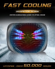 H6054 5×7 LED Headlights Mazda B2200 B2600 RX-7 Sealed Beam DRL Turn Signal DOT
