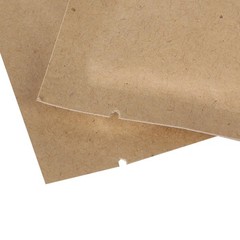 100x Two-Sided Kraft Mylar Foil Heat Seal Food Packaging Bags with Tear Notch