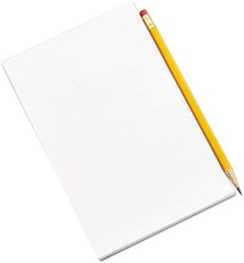 Scratch Pads, Unruled, 5 X 8, White, 100 Sheets, 12/Pack