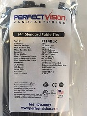 Perfect Vision CT14BLK 14″ Standard Cable Ties, Black (100 Count)