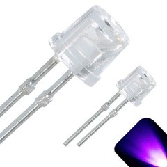 50 x LED 5mm UV / Purple Ultra Bright Flat Top Wide Angle LEDs Light Lamp Car