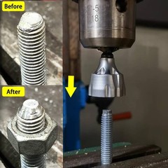 Hex Shank Deburring Chamfer Tool for Efficient Bolt & Thread Repairs 1/8″-3/4″