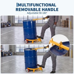 55 Gallon Drum Dolly ,Heavy Duty Barrel Dolly Drum Cart ,1200 Lbs Oil Drum Caddy