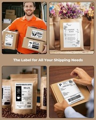 4×6 Thermal Printer Labels, Commercial Grade, 220 Sheets/Stack | 4″x6″ Fanfol…