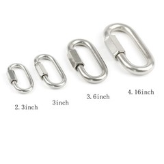 4PCS M8 5/16 Inch Quick Link Chain Connector Stainless Steel 316 Quick Links