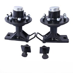 NEW 8 x 6.5 Lug 9000LB Shipping Container Wheels, Bolt-on Spindle Kit (Pair)