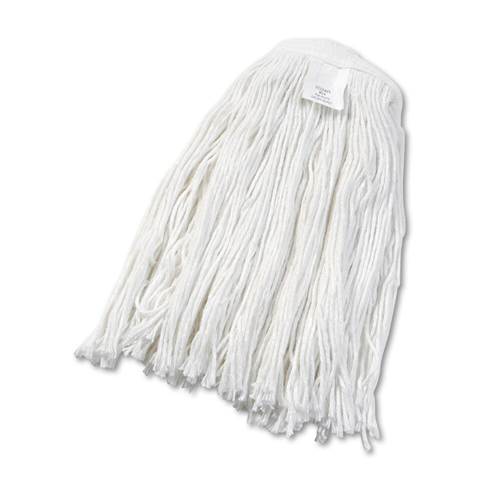 Boardwalk 2024RCT No. 24 Rayon Cut-End Wet Mop Head – White (12/Carton) New