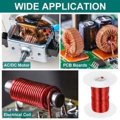 30 AWG Magnet Wire 2 oz Magnetic Coil Wire 155C(311F), Red,White