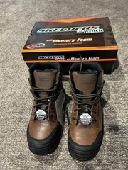 Skechers Work Shoes, mens size 9, Brown, Waterproof, Steel Toe, Memory Foam, NEW