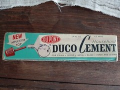 USED Du Pont Duco Cement Reg. U.S. PAT. OFF. Vintage RARE Piece Original Package