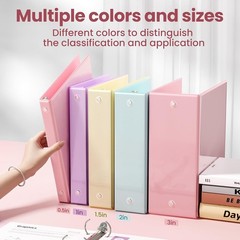 Moisture Resistant 4-Pack 2-Inch Binders with Clear Pockets and Safety Edges