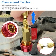 R134A R1234YF Valve Core Remover Installer Tool Kit Replace Schrader Valve Tool